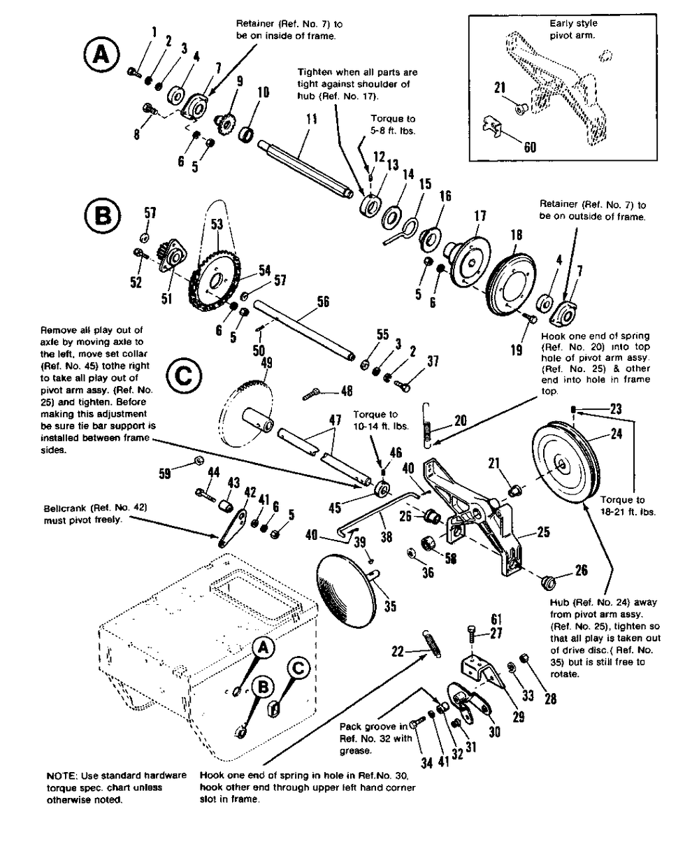 Traction Drive Group Diagram and Parts List for 1080 1690546 Simplicity Snow Blower
