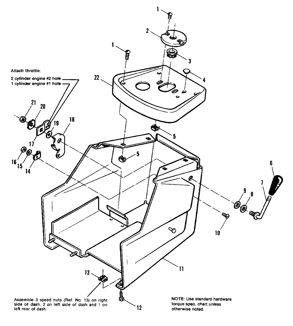 Dash Group Diagram and Parts List for 7116H 1690578 Simplicity Lawn Tractor
