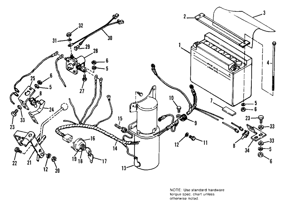 Electric Start Group Diagram and Parts List for 637 990764 Simplicity Lawn Tractor
