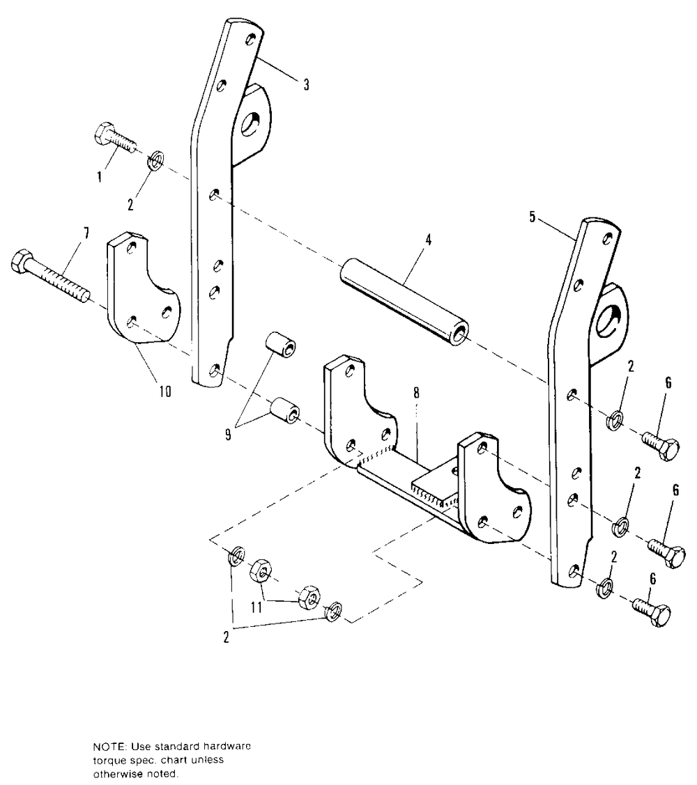 Draw Bar Group Diagram and Parts List for 7116 1691434 Simplicity Lawn Tractor