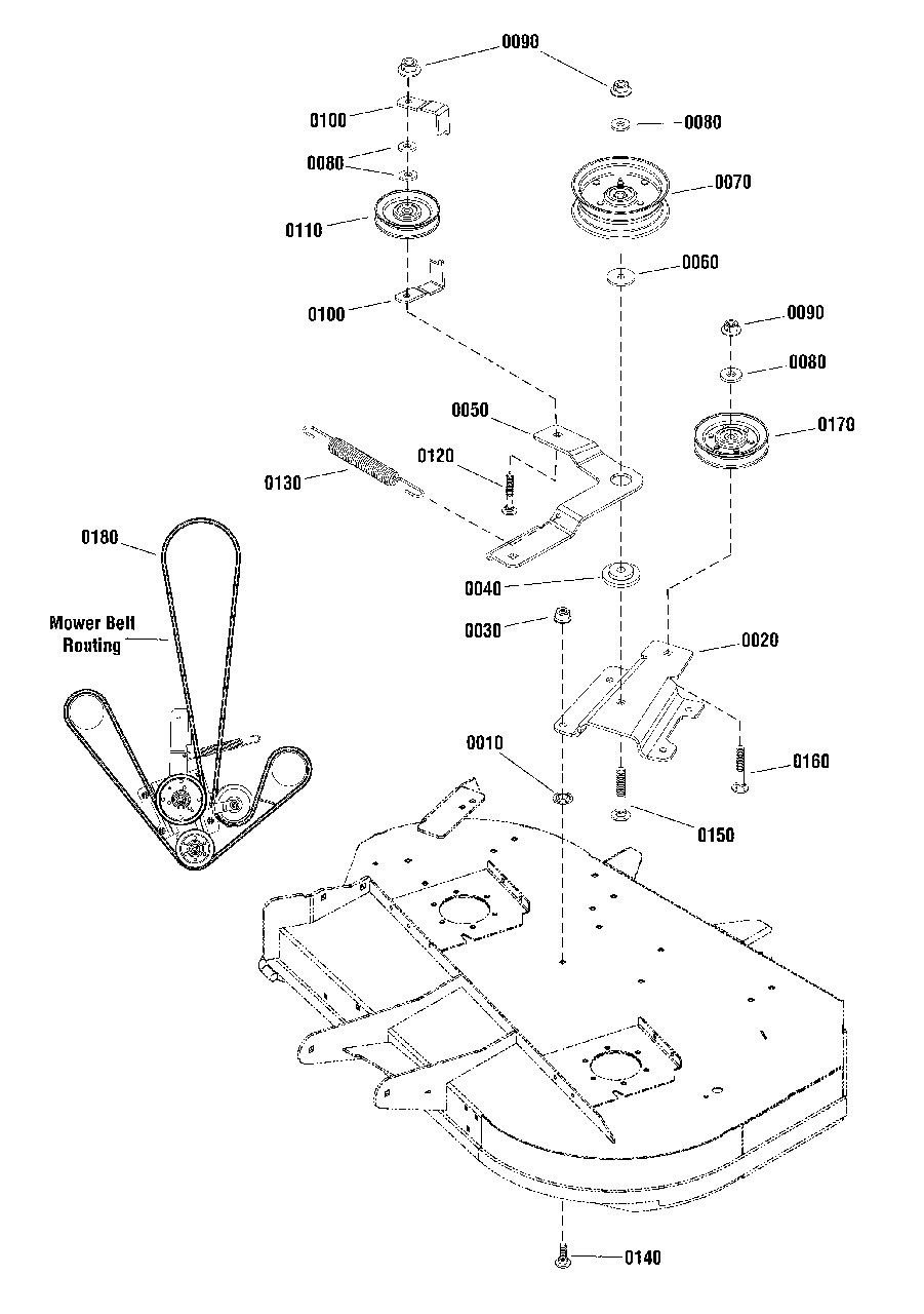 42-Inch (107cm) Mower Deck - Clutch Group (2991669) Diagram and Parts List for 2691455-01  Simplicity Lawn Tractor