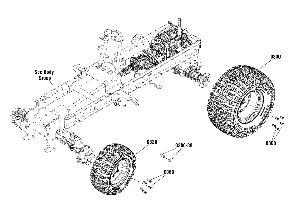 Wheels And Tires Group Diagram and Parts List for 2691523-01  Simplicity Lawn Tractor