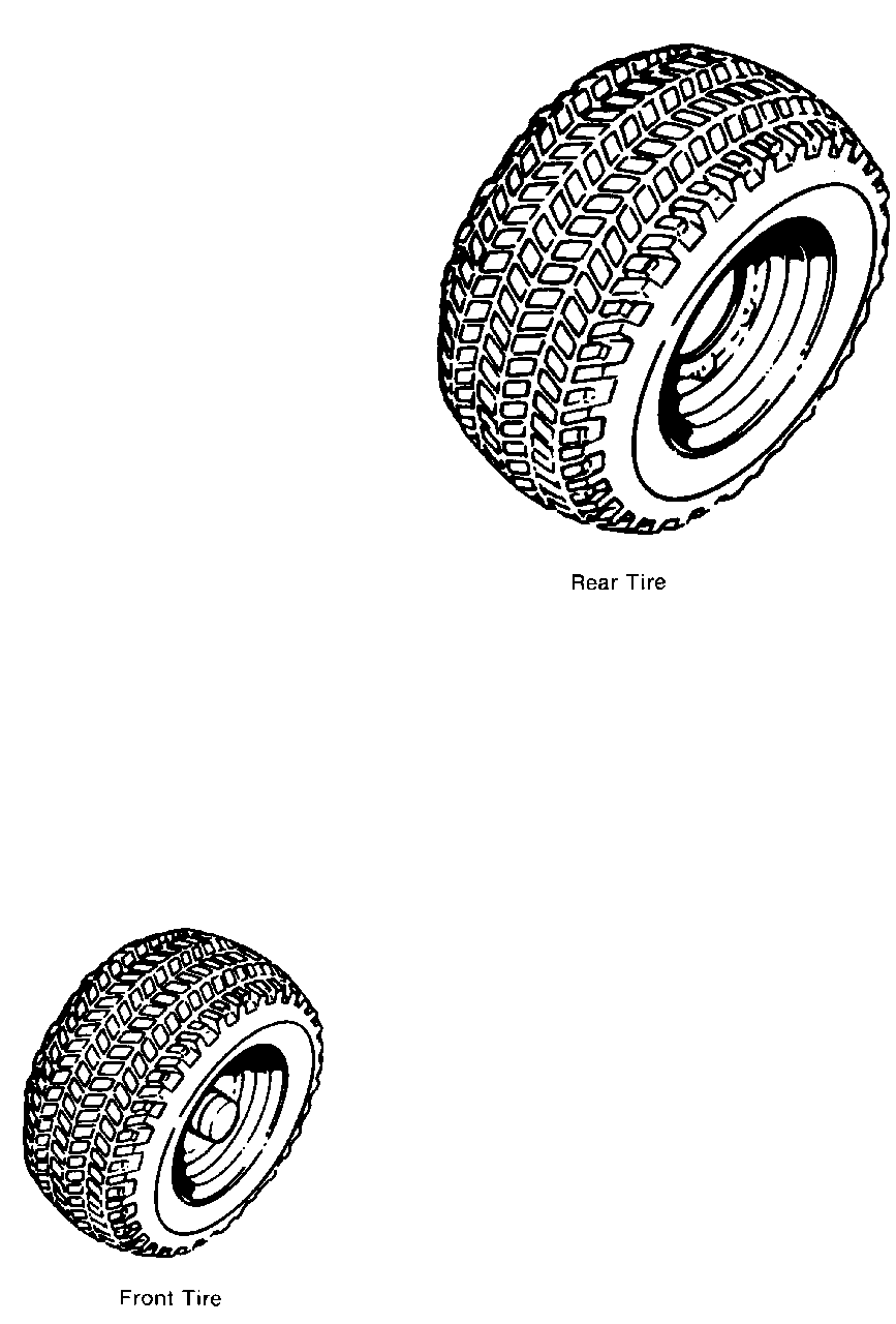 Wheel And Tire Group - Rear Tires Diagram and Parts List for 7790H 1690890 Simplicity Lawn Tractor