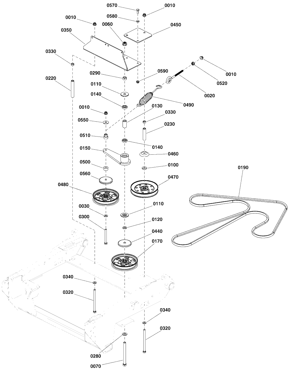 Transaxle Drive Group Diagram and Parts List for 5901744  Simplicity Lawn Tractor