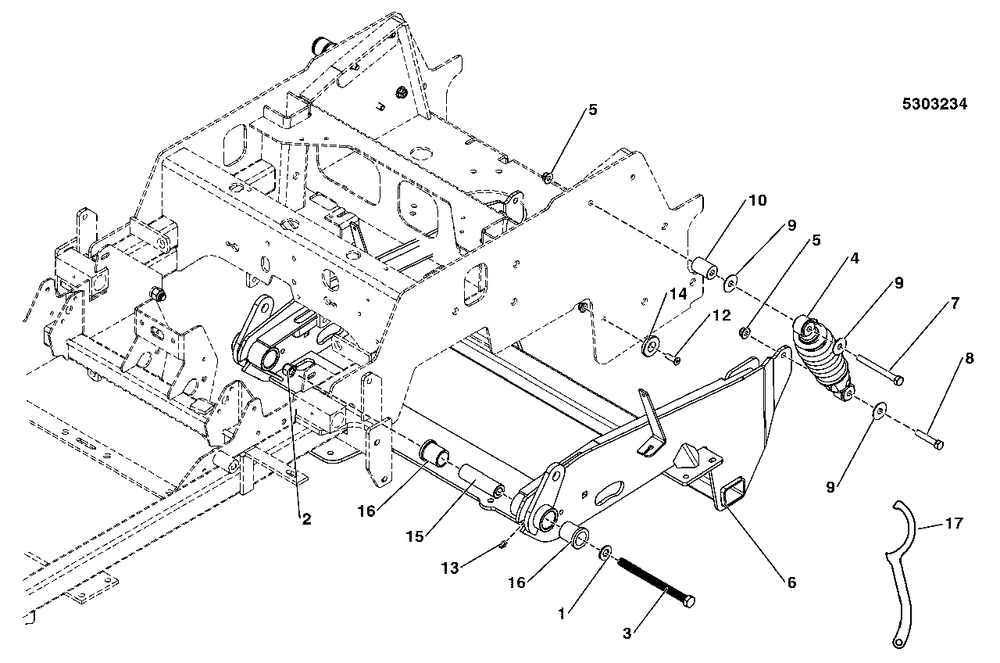 Rear Suspension Group (5303234) Diagram and Parts List for 5901744  Simplicity Lawn Tractor