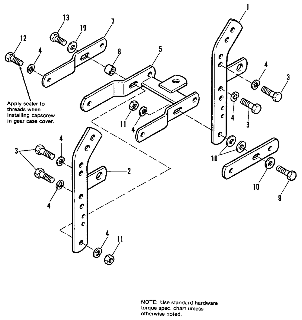 Draw Bar Group Diagram and Parts List for 7116 1690476 Simplicity Lawn Tractor