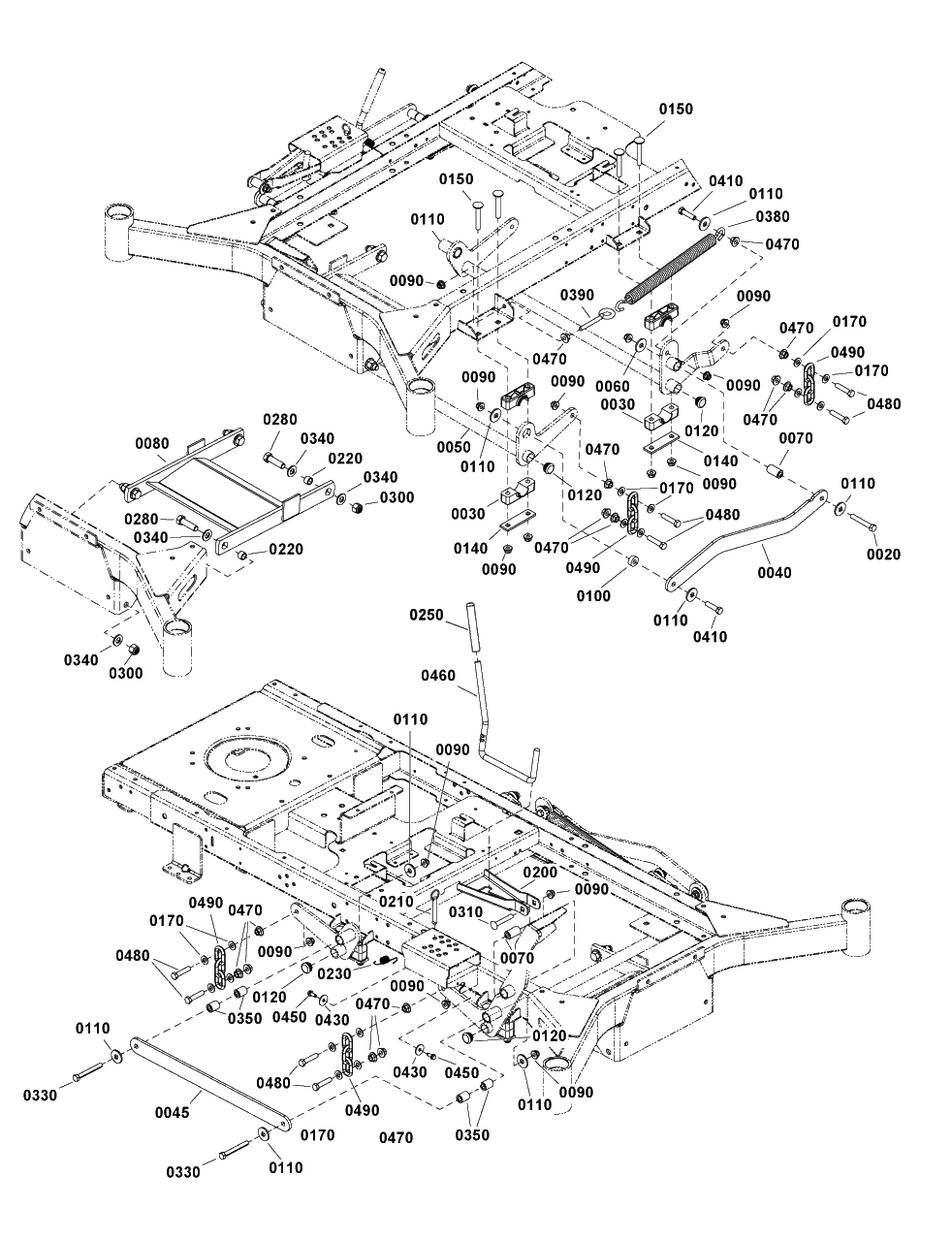 Lift Group Diagram and Parts List for 2691815-01  Simplicity Lawn Tractor