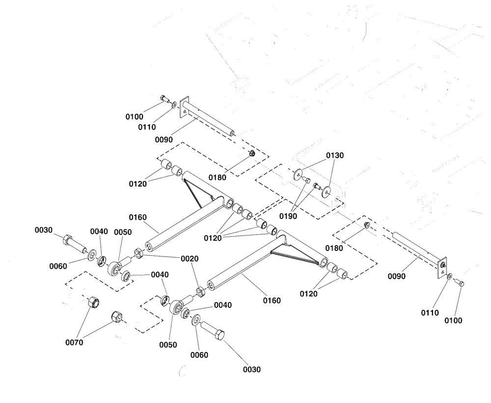 72-Inch Mower Deck Group - Pusher Bars Diagram and Parts List for 5901799  Simplicity Lawn Tractor