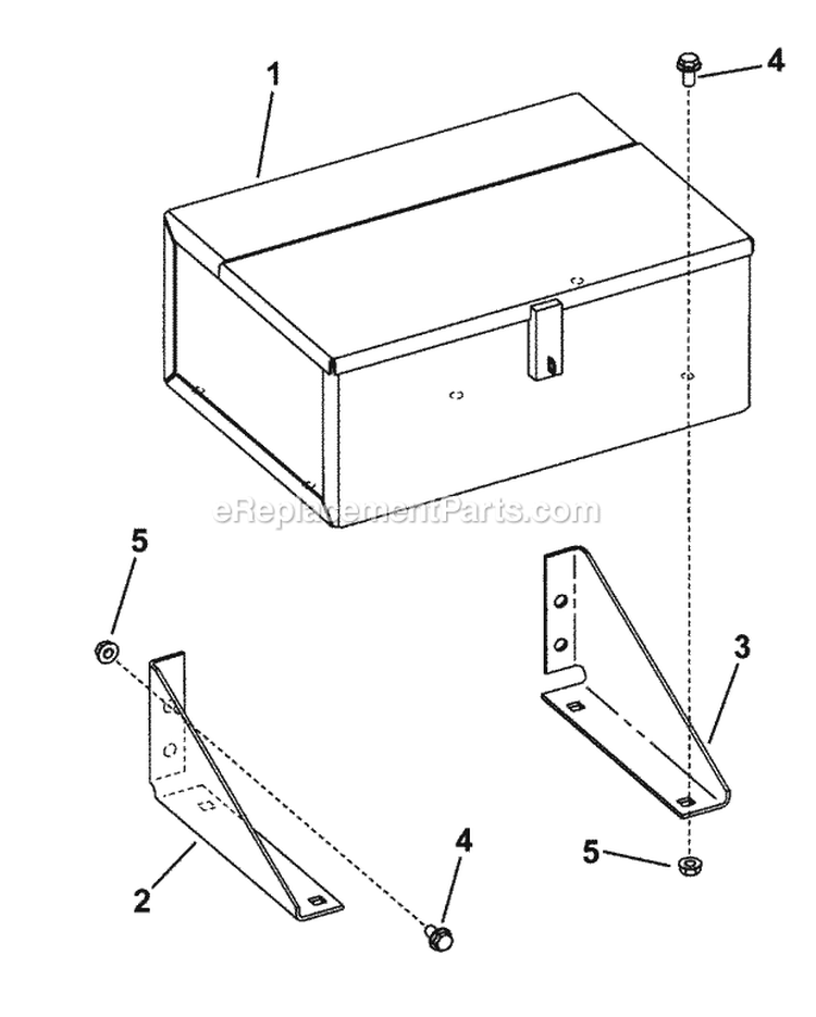 Toolbox Group (179Tbxg) Diagram and Parts List for 7085632  Simplicity Lawn Tractor Accessories