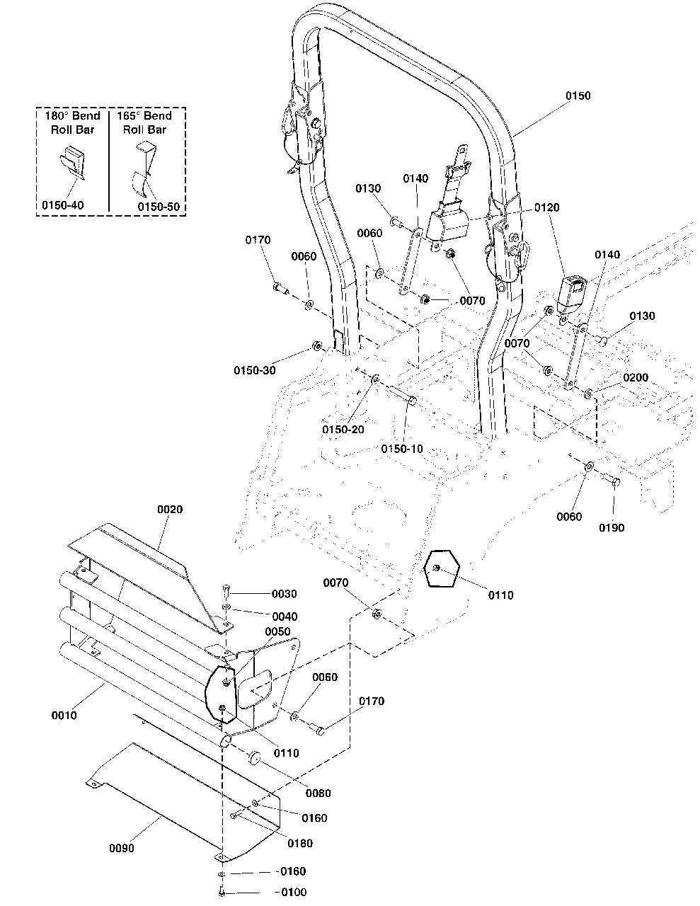 Rear Bumper And Rops Group S/N: 2018007564 And Above Diagram and Parts List for 5901748  Simplicity Lawn Tractor