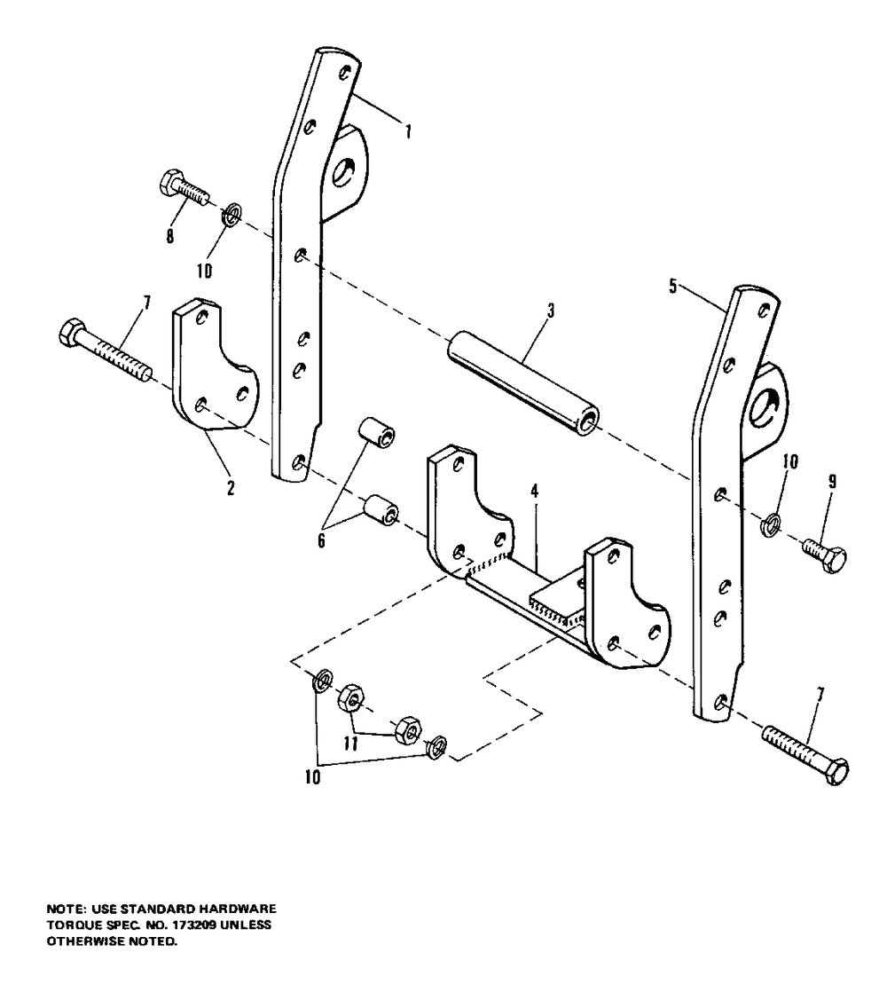 Draw Bar Group (7012, 7016 And 7018) Diagram and Parts List for 7012H 1690353 Simplicity Lawn Tractor