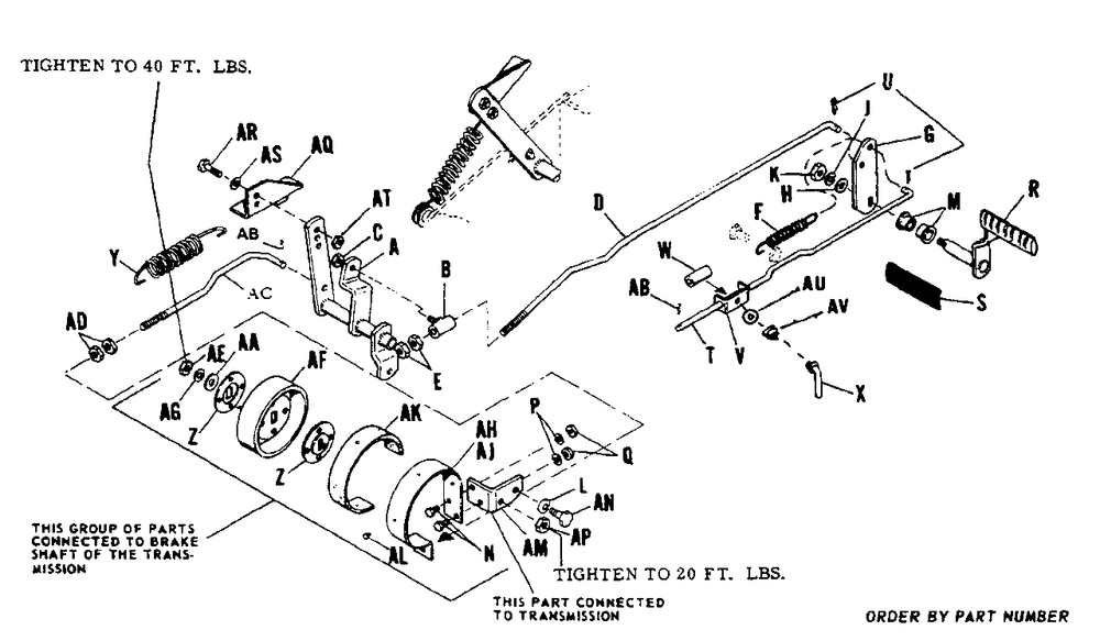 Clutch And Brake Group - Mfg Nos.990568 And 990569 Diagram and Parts List for 3210V 990569 Simplicity Lawn Tractor