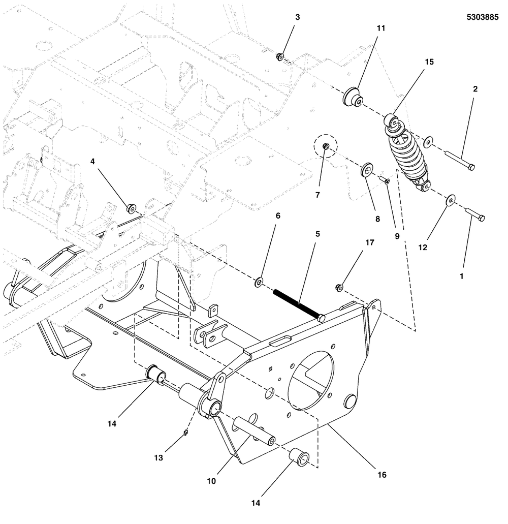 Rear Suspension Group Diagram and Parts List for 5901799  Simplicity Lawn Tractor