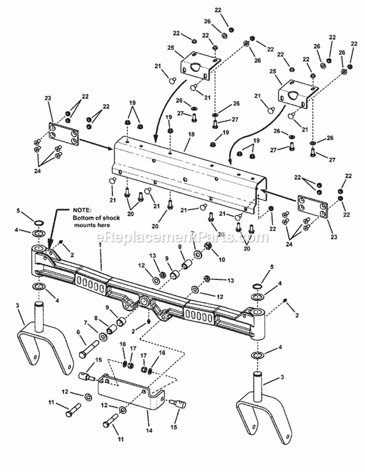 Front Axle Group (Javfraxl) Diagram and Parts List for 2690475  Simplicity Lawn Tractor