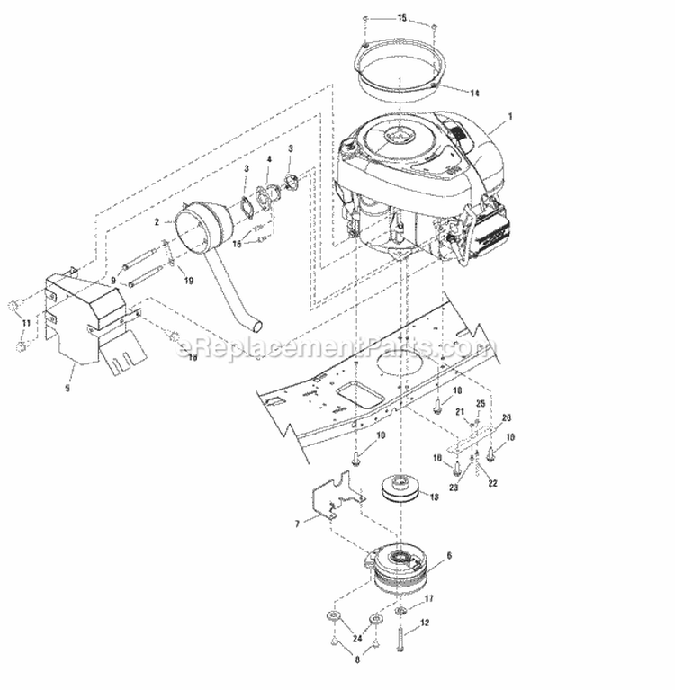 Engine Group - Electric Clutch - Briggs  Stratton (After Serial No 2013421413) (885158S1) Diagram and Parts List for 7800358  Simplicity Lawn Tractor