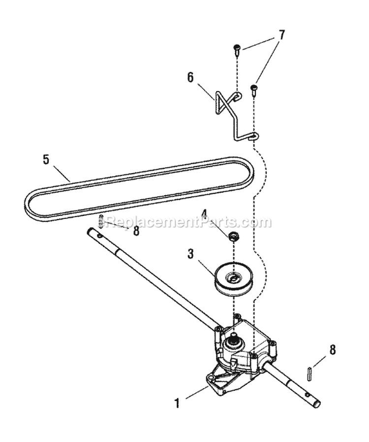Transmission Group (7501852) Diagram and Parts List for 7800720  Simplicity Lawn Mower