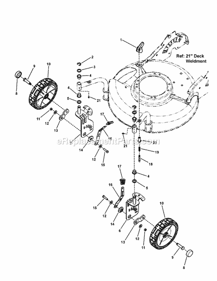 Front Wheels Group (7501947) Diagram and Parts List for 7800721  Simplicity Lawn Mower