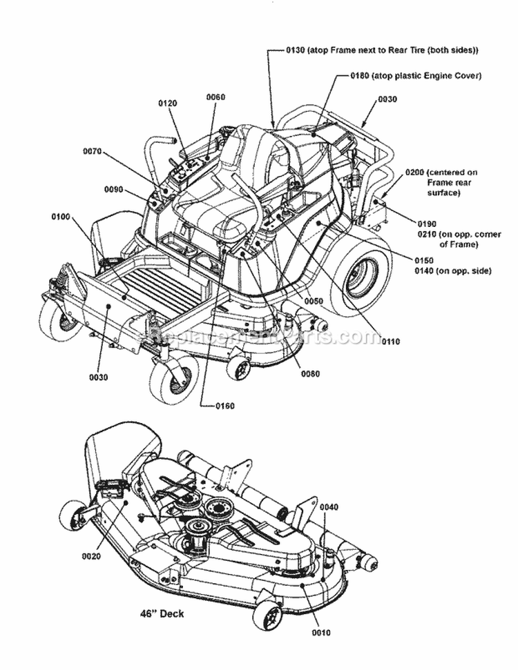 Decal Group (7502307) Diagram and Parts List for 7800768-01  Simplicity Lawn Tractor