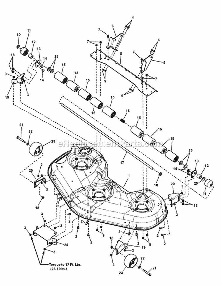 46 Deck Housing Assembly (7501988C) Diagram and Parts List for 7800579  Simplicity Lawn Tractor