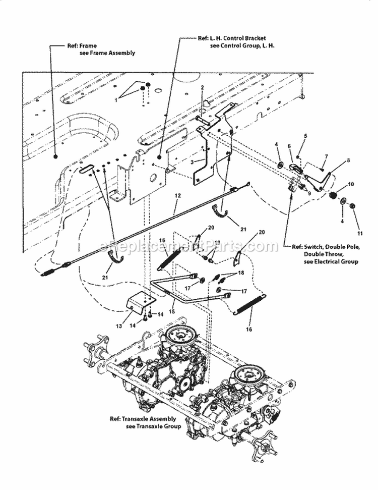 Park Brake Group - Zt26520 (7501572) Diagram and Parts List for 7800817  Simplicity Lawn Tractor
