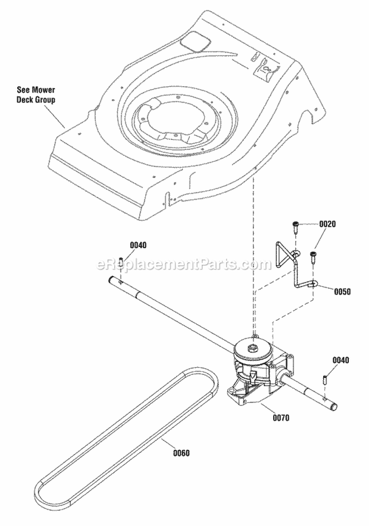 Transmission Group (7501852A) Diagram and Parts List for 7800869  Simplicity Lawn Mower