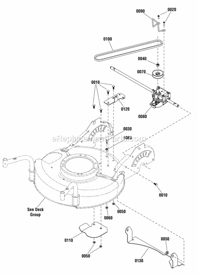Transmission Group (7502130A) Diagram and Parts List for 7800870  Simplicity Lawn Mower