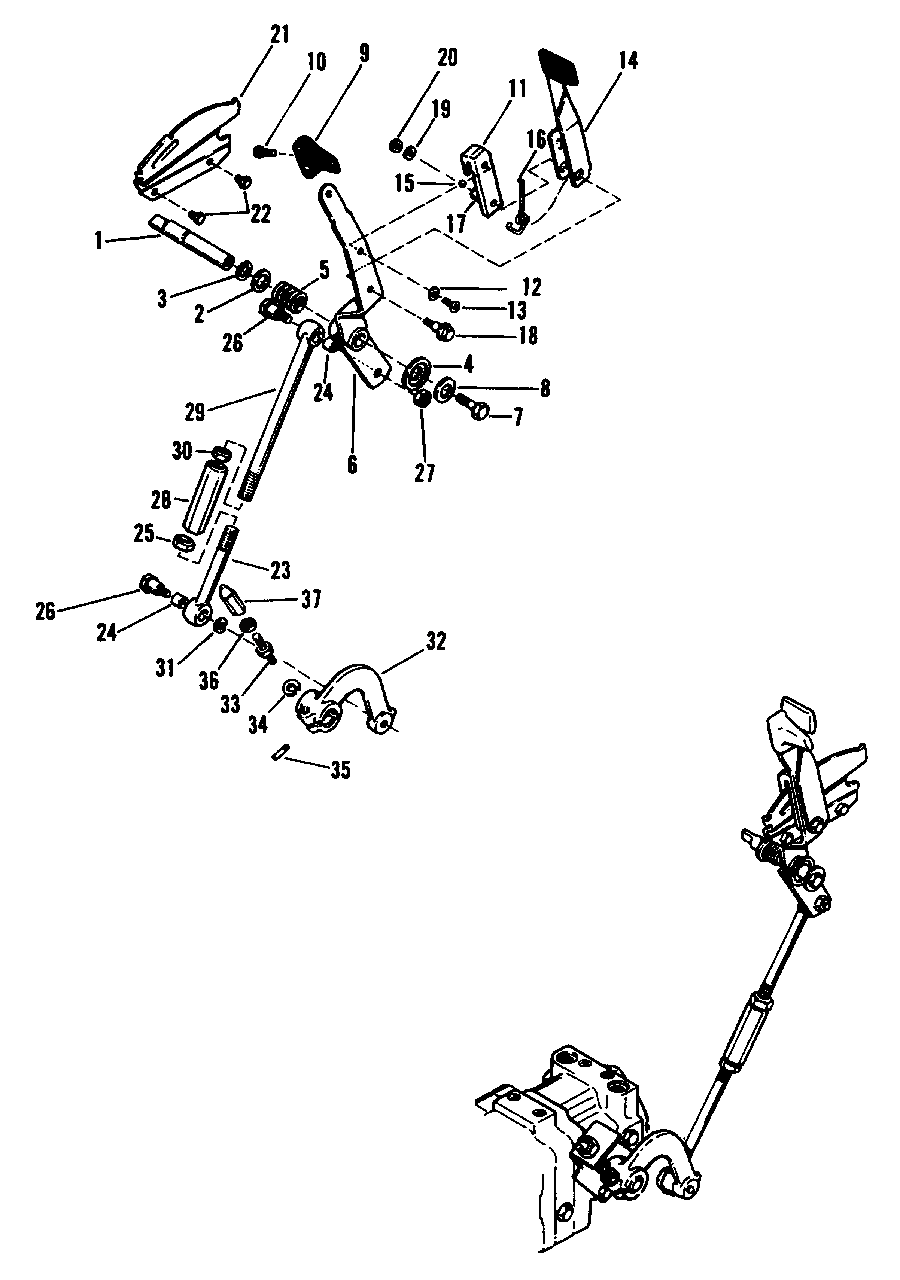 Speed Control Diagram and Parts List for 4041 990954 Simplicity Lawn Tractor