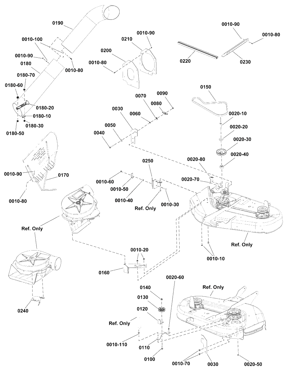 Turbo Mounting Group Diagram and Parts List for 1697362A-00  Simplicity Lawn Tractor Accessories