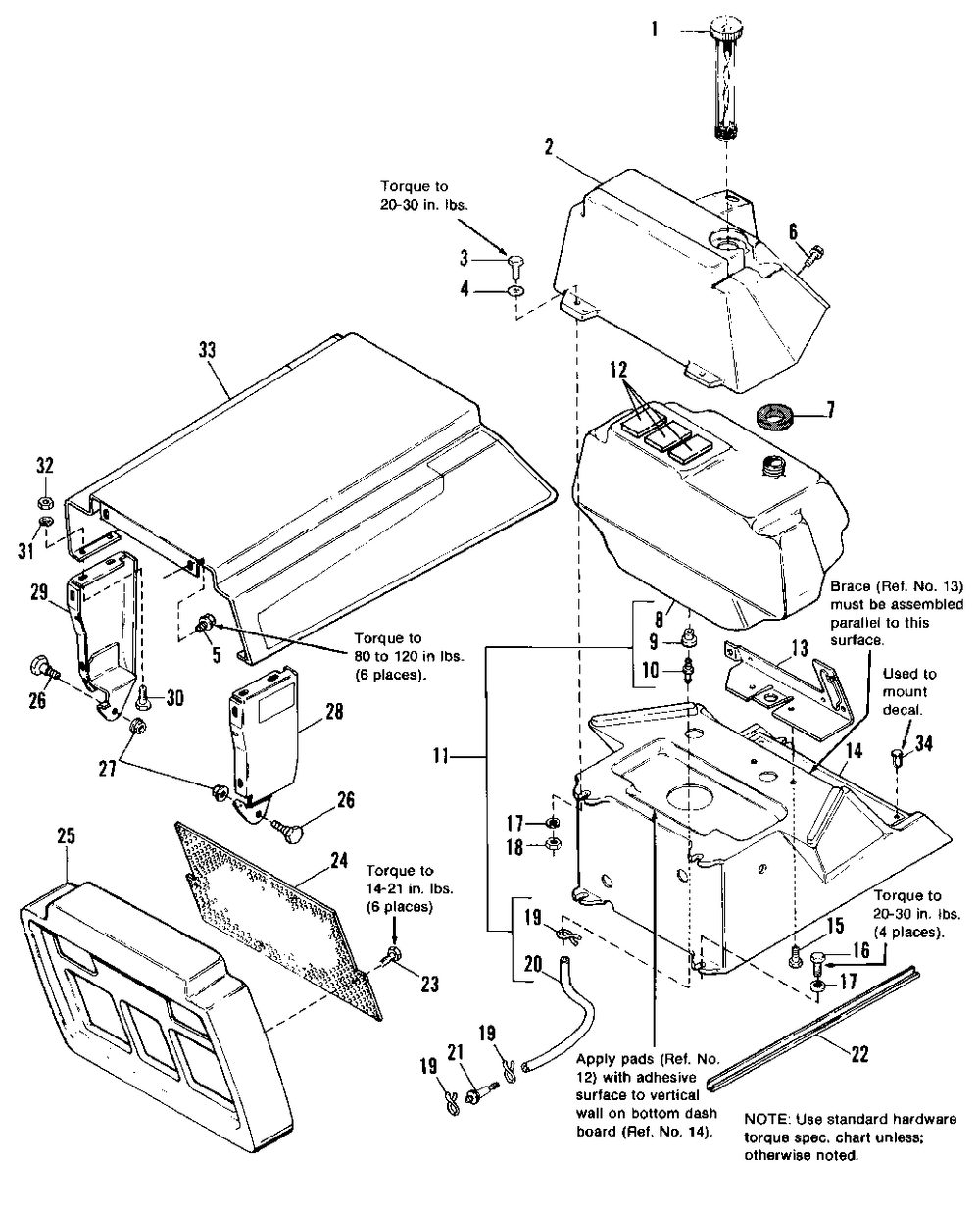 Hood, Grille And Dash Group Diagram and Parts List for 4212H 1691931 Simplicity Lawn Tractor