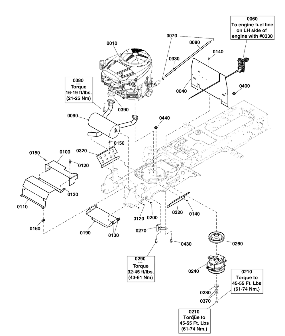 Engine Group - 25 And 27 Gross Hp Briggs And Stratton Diagram and Parts List for 2691338-03  Simplicity Lawn Tractor