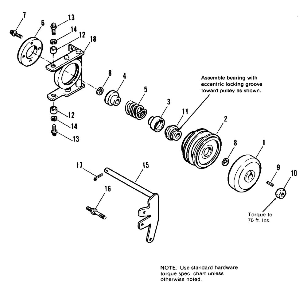 Pto Cone Clutch Group Diagram and Parts List for 7116H 1690489 Simplicity Lawn Tractor