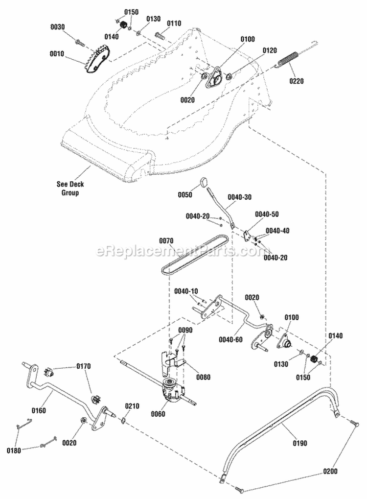 Height Of Cut Group (881578) Diagram and Parts List for 881583  Simplicity Lawn Mower