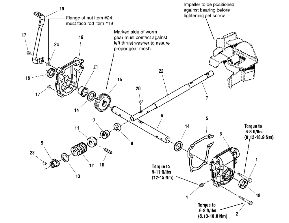 Gear Case Assembly - 1754690yp (1754690) Diagram and Parts List for H1730E 1696238-00 Simplicity Snow Blower