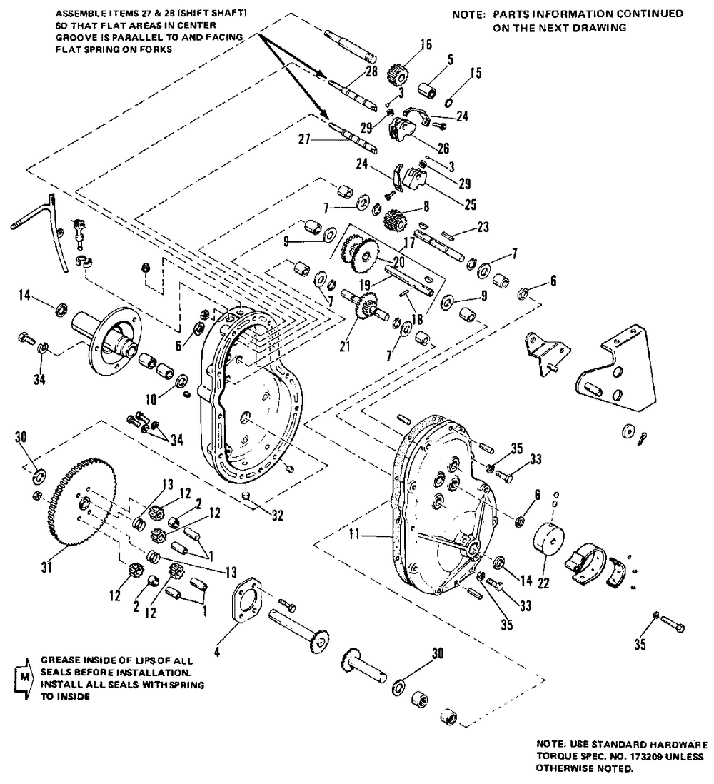 Transmission Sub-Assembly (4208) Diagram and Parts List for 4208 1690176 Simplicity Lawn Tractor