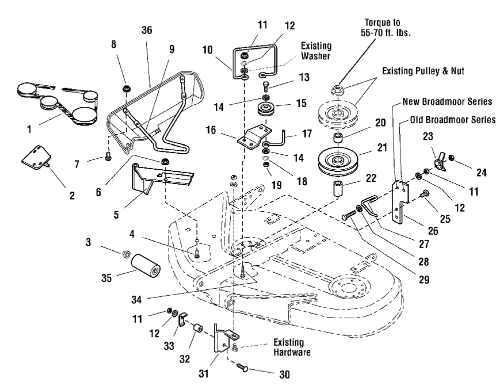 Turbo Mounting Kit - 38-Inch Mower Diagram and Parts List for 1695763  Simplicity Lawn Tractor Accessories