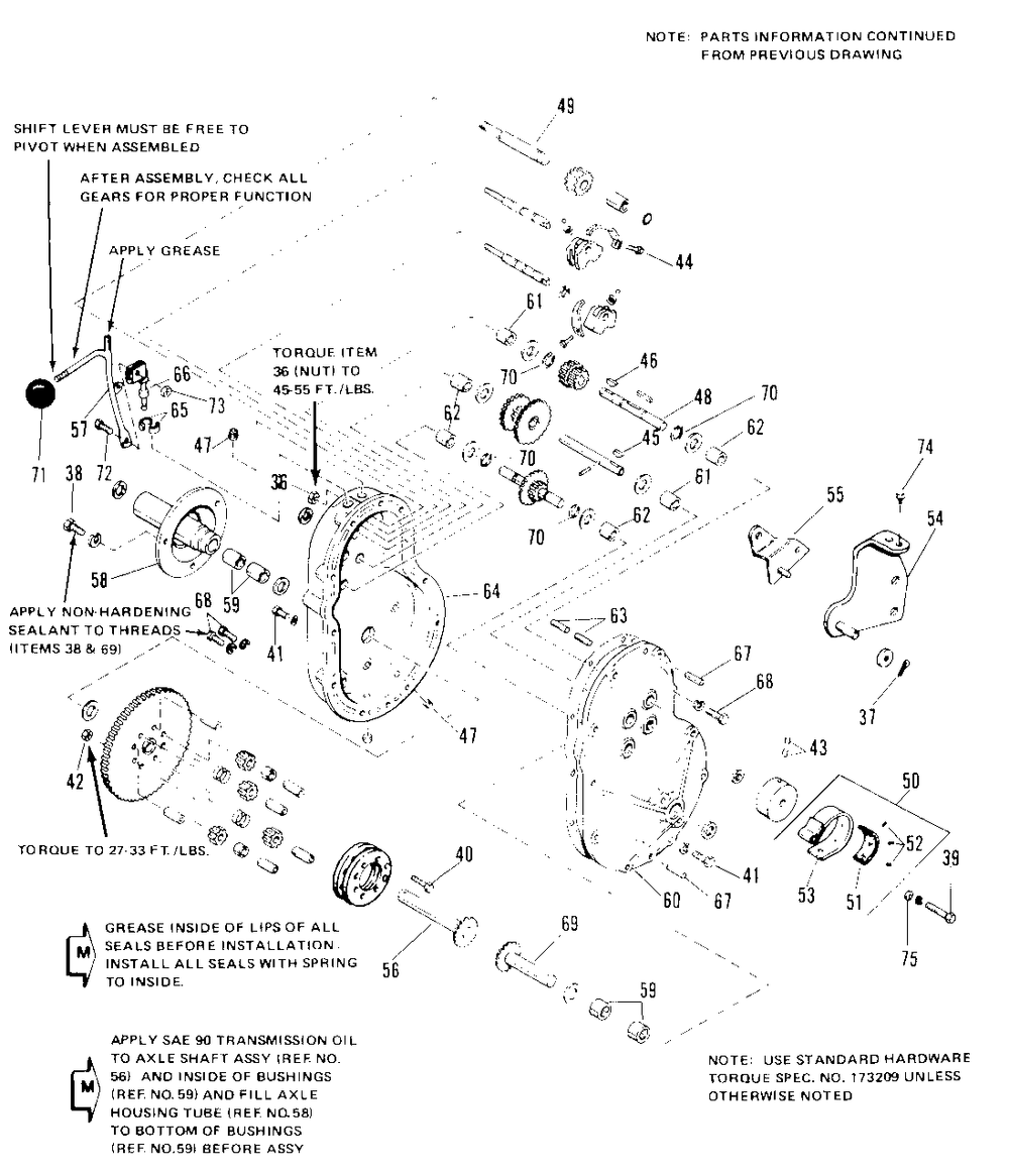 Transmission Group (6008 And 6011) - Diagram 2 Diagram and Parts List for 6008 1690315 Simplicity Lawn Tractor