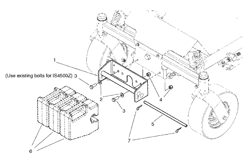 Weight Mount Group - (268wtma0) Diagram and Parts List for 5300011  Simplicity Lawn Tractor Accessories