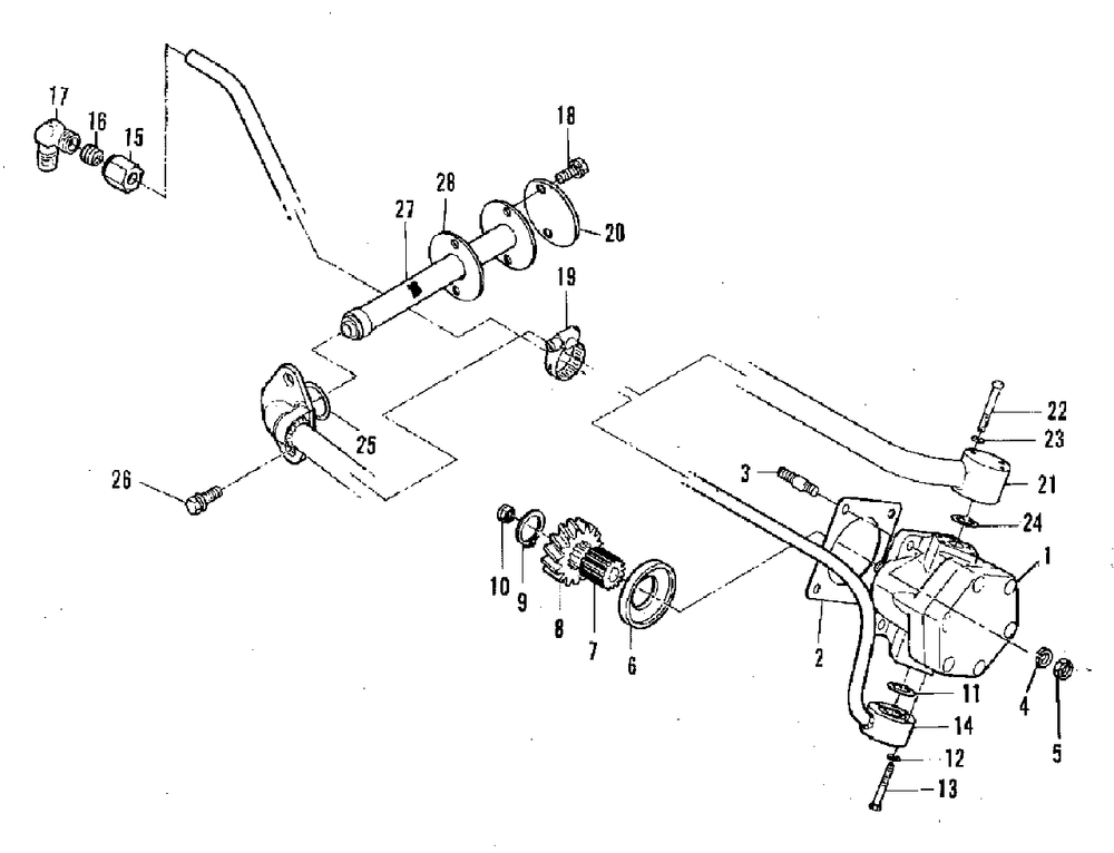 Pump And Lines Group (3486i71) Diagram and Parts List for 9528 2097173 Simplicity Lawn Tractor