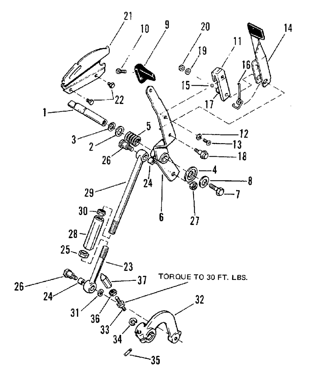 Speed Control Group (3506i07) Diagram and Parts List for 9020 1690145 Simplicity Lawn Tractor