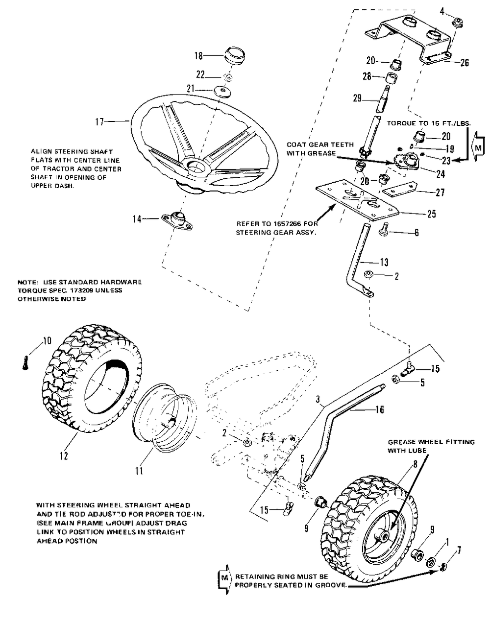Front Tires And Steering Group (4108ms, 4108es And 4111) Diagram and Parts List for 4111 1690344 Simplicity Lawn Tractor