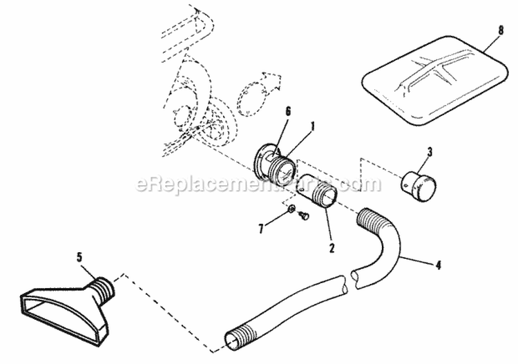 Vk 23 Vacuum Kit For 2C 3C 210 310  510 Models Diagram and Parts List for 1692335  Simplicity Chipper Shredder