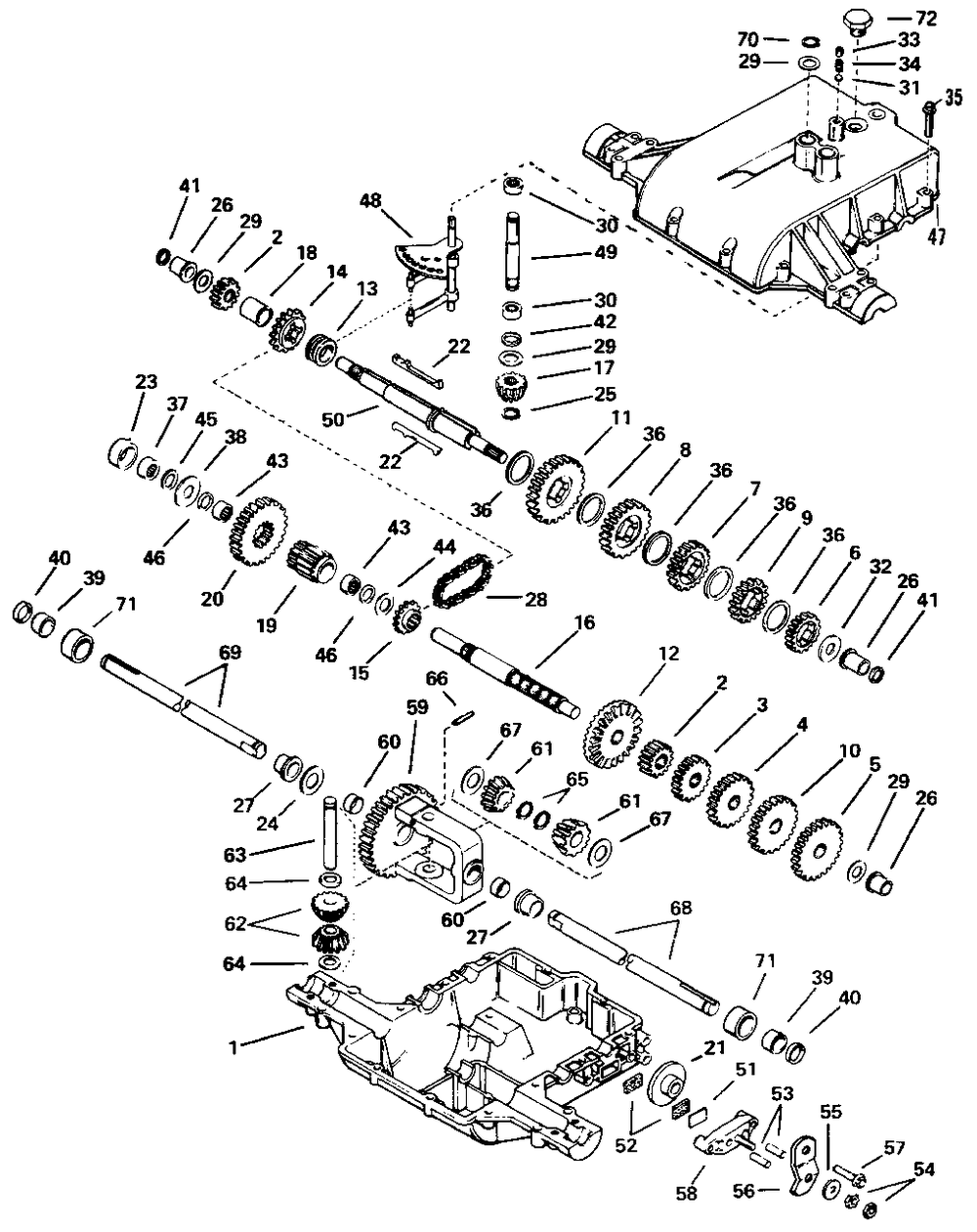 Peerless Transaxle Model 810 Diagram and Parts List for 4211 1690612 Simplicity Lawn Tractor