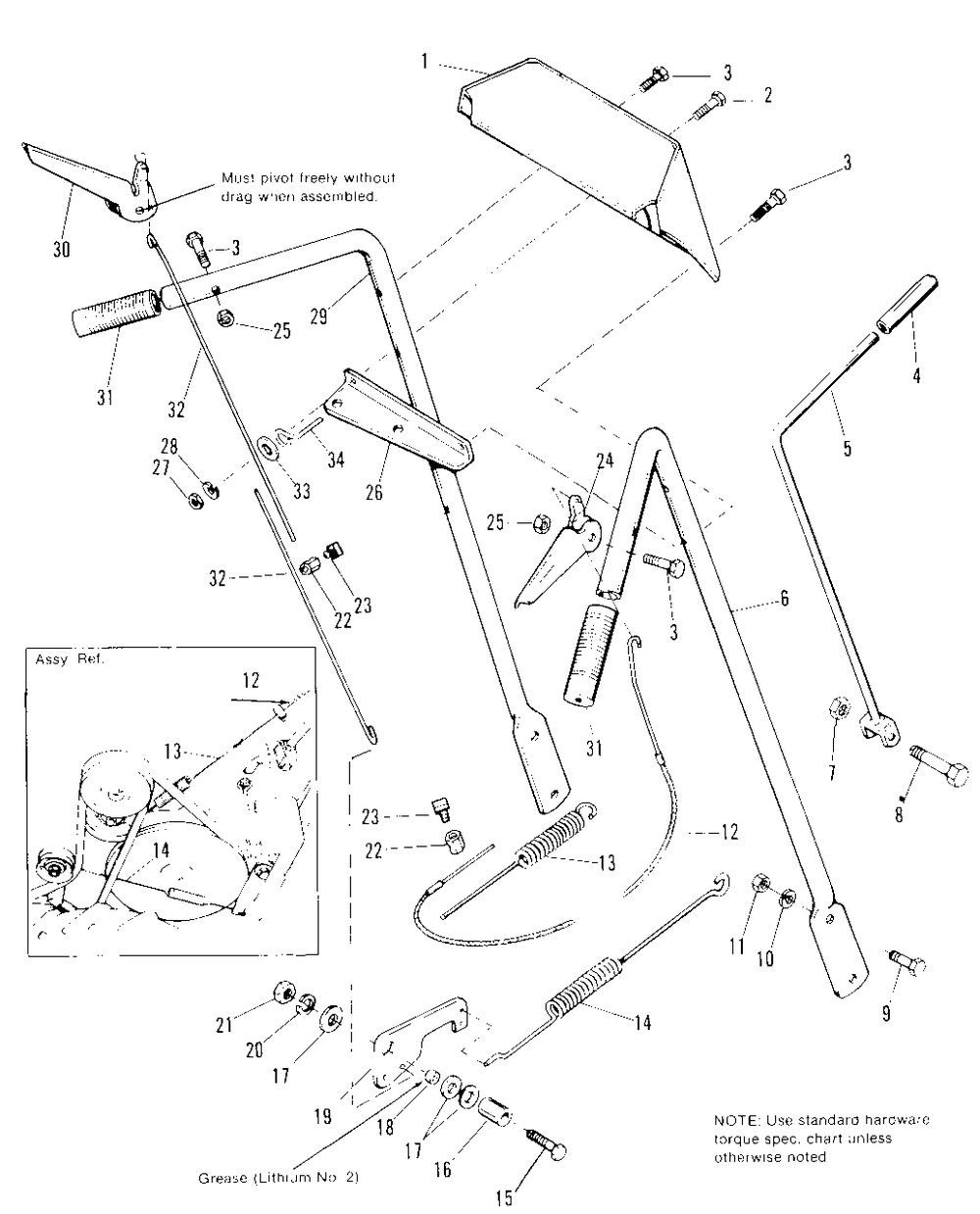 Handles And Controls Group Diagram and Parts List for 724 1690587 Simplicity Snow Blower