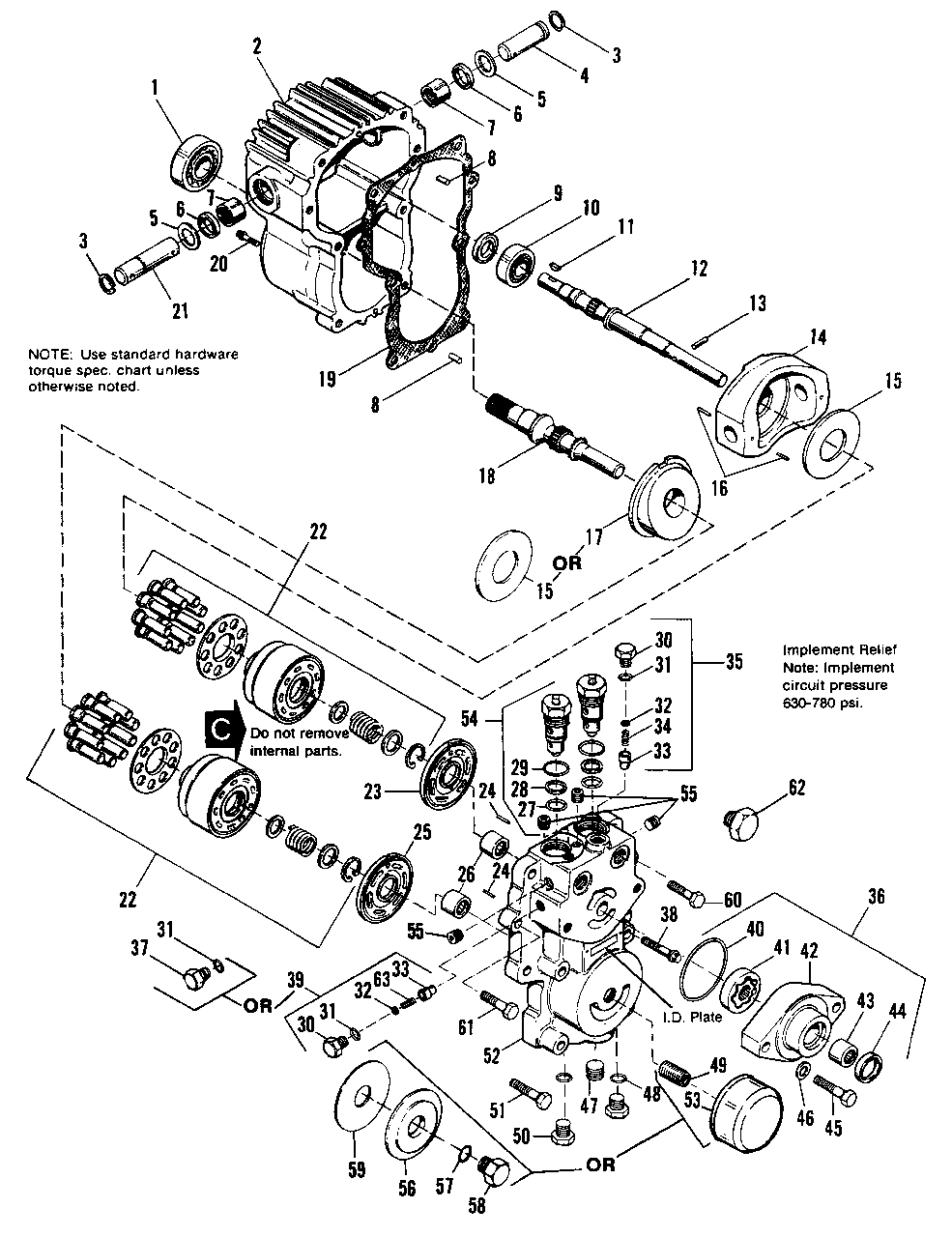 Hydrostatic Pump - Pump Model Nos. 1079,1204,1240,1241,1224,1230 Diagram and Parts List for 7116H 1690578 Simplicity Lawn Tractor