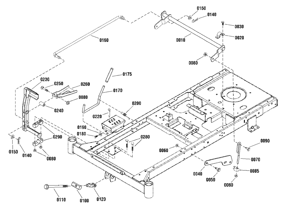 Lift Group Diagram and Parts List for SZT350 2691411-02 Simplicity Lawn Tractor
