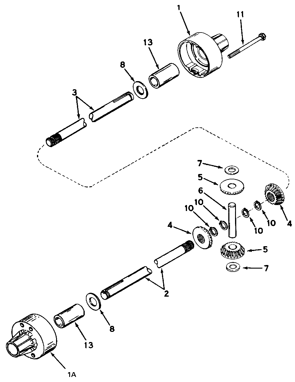 Peerless Differential Model 100-009 And 100-009b Diagram and Parts List for 3110E 1691109 Simplicity Lawn Tractor