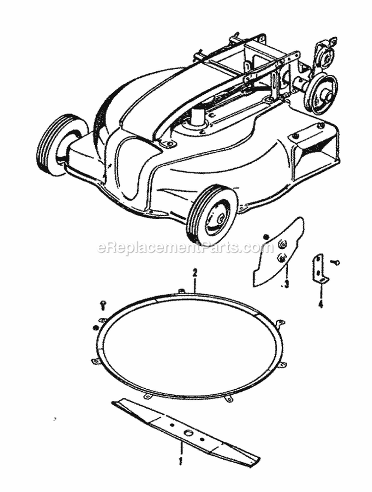 Mower Group - Leaf Mulcher (3554I02) Diagram and Parts List for 990019  Simplicity Lawn Mower