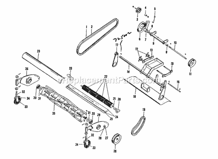 Reel Mower Group - 24 (3564I01) Diagram and Parts List for 990041  Simplicity Lawn Mower