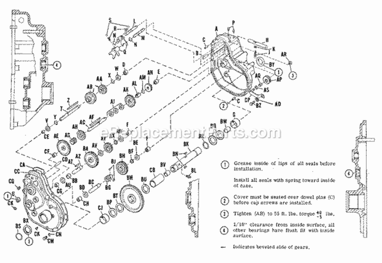 Transmission Group (3595I03) Diagram and Parts List for 990189  Simplicity Lawn Mower