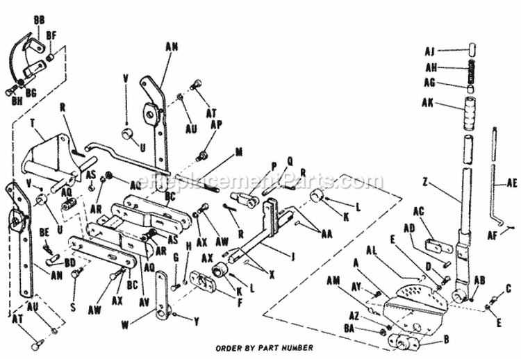 Rear Lift Draw Bar Group Diagram and Parts List for 2029929  Simplicity Lawn Tractor